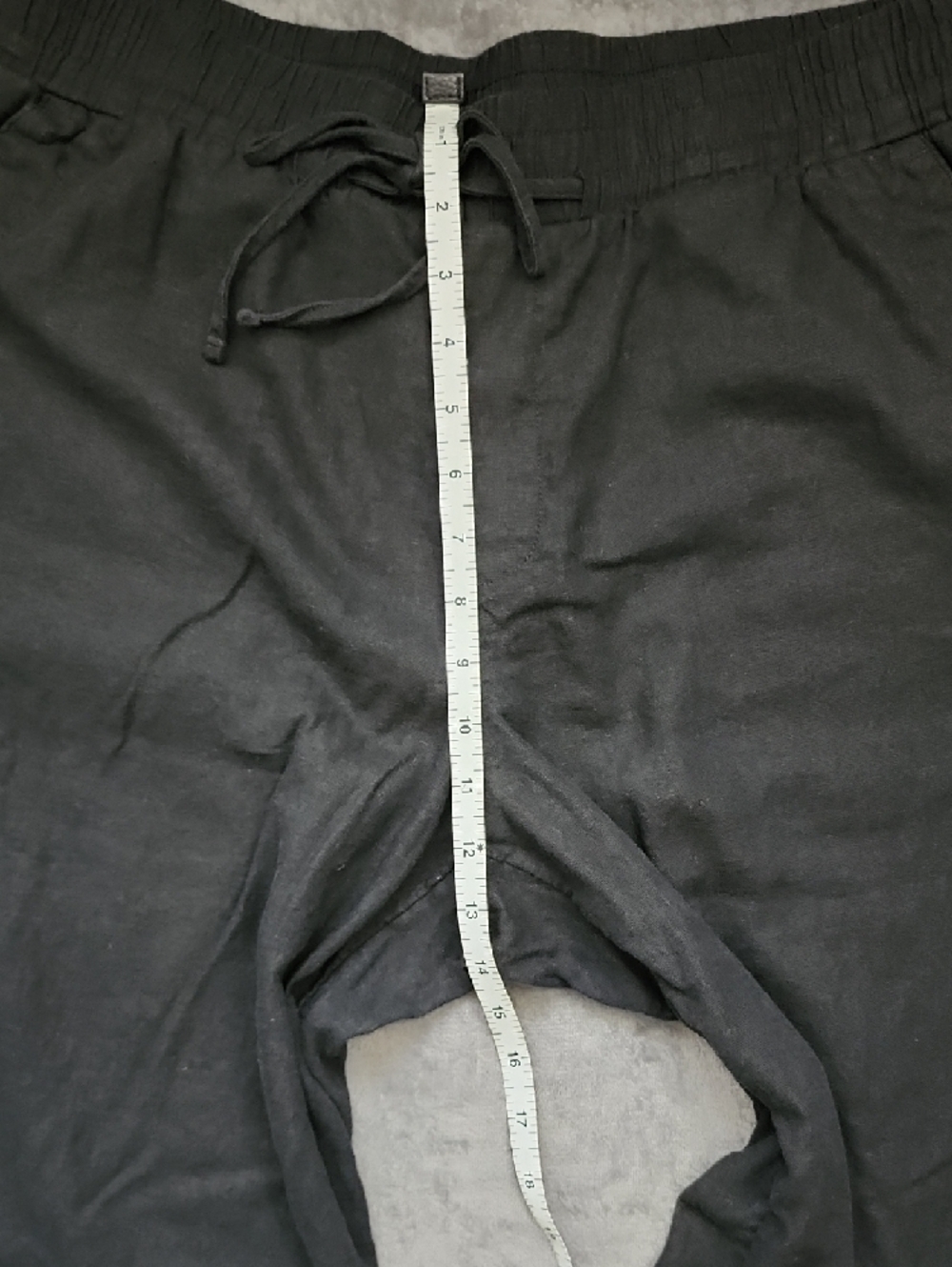 a new day Wide Leg Drawstring Linen Rayon Blend Pants Size L - Picture 5 of 8